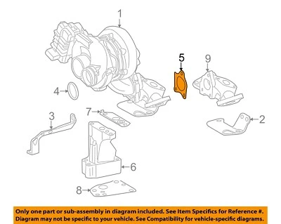 Junta turbocompresor Dodge Chrysler OEM 07-09 Sprinter 3500 3,0 L-V6 5175629AA Foto 1 de 2