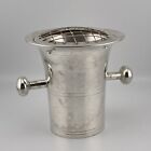 Vintage Silver Plate Apothecary Mortar Shape Vase with Flower Frog