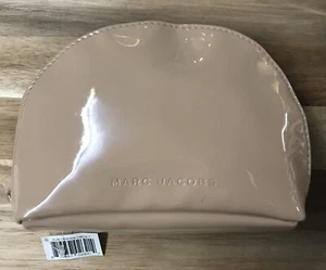 Marc Jacobs Cosmetic Pouch Cream Colored Half Moon Shape - Picture 1 of 3