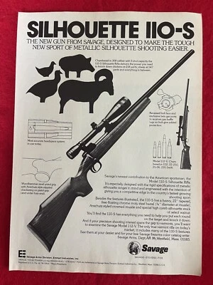 Anuncio impreso Savage Silhouette 110-S 1978 vintage - solo anuncio Foto 1 de 4