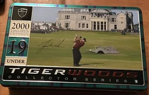 TIGER WOODS 2000 129th Open Champion 19 Under COLLECTOR SERIES Golf Tin - Picture 1 of 8