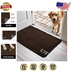 Durable Chenille Dog Doormat with TP Rubber Backing - Perfect for Indoor Use - Picture 1 of 12