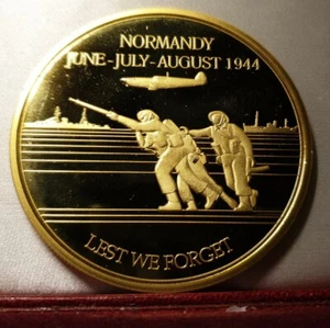 2021 MEDAL 70mm D DAY 1944 june 6th Normandy campaign British memorial  - Imagen 1 de 2