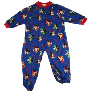 Vintage 90s Mickey STUFF Baby Boy One Piece Footed Pajama Footies M 6-9mo 2789 - Picture 1 of 11