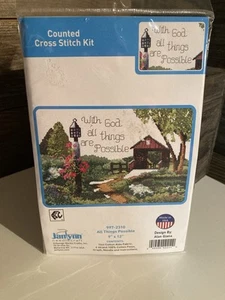 Janlynn TUTTE LE COSE SONO POSSIBILI ponte coperto contato punto croce kit 9" x 12" - Foto 1 di 3