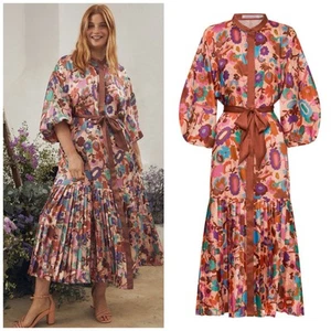 Bohemian Traders Dress Pleated Dolman Dress Carnaby Floral Size L - Picture 1 of 12