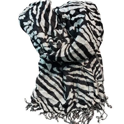 Cachecol com estampa de zebra acessório de moda leve, envoltório de xale versátil e elegante - Imagem 1 de 4