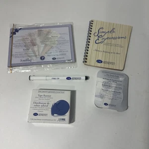 Creative Memories Tape Runner and refill ,fine tip pen, titles book, paper pack - Picture 1 of 12