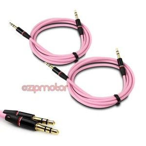 NUEVO CABLE DE AUDIO AUX M/M 4 PIES 3,5 MM ROSA PARA LG OPTIMUS G2 L9 HTC ONE MOTO X G - Imagen 1 de 1