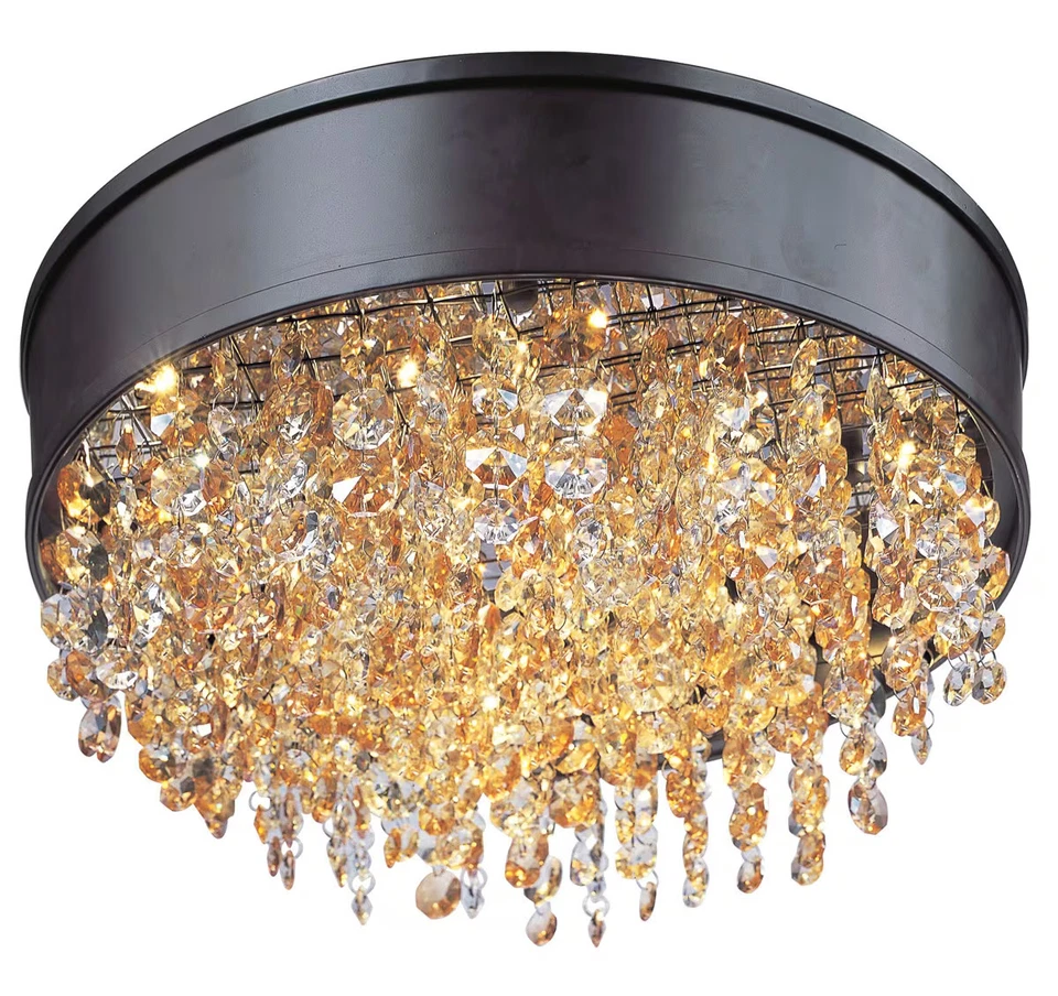 Maxim Mystic LED Scotch Crystal Ceiling Light in Bronze - Image 1 of 1