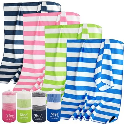 2-in-1 Microfiber Oversized Beach Travel Camping Towel Quick Dry Absorb - Image 1 of 4