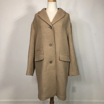 Abrigo Brooks Brothers Rojo Polar Mujer’s 10 Calidad Marrón Lana Acogedor Cápsula Cálido Foto 1 de 4