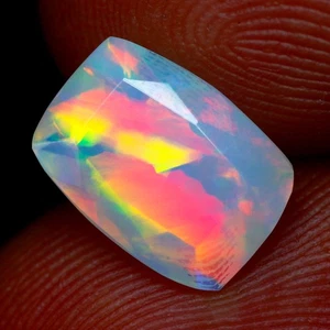 2.25 Ct IF Best Cushion 11.4 x 8.2mm Genuine Rainbow Multi Colors Play Welo Opal - Picture 1 of 5