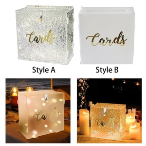 Acrylic Card Box Envelop Card Box Money Box Holder Wedding Supply Thick Gift - Bild 1 von 8