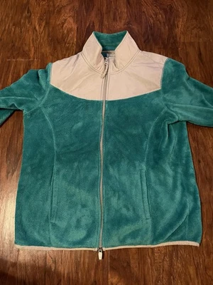 Jaqueta atlética feminina Danskin Now cinza-petróleo zíper completo tamanho grande 12/14 - Imagem 1 de 4