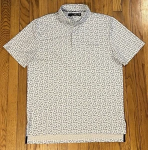 RLX Ralph Lauren White Blue Golf Polo Club Ball All Over Print Men’s Medium - Picture 1 of 9