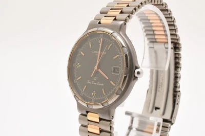 LONGINES Conquest Time Zone Excellent Quartz Black Dial Date Watch Swiss Made - image 1 of 4