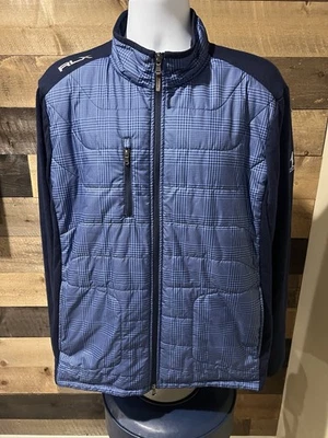 Chaqueta RLX Para Hombres XL Azul Lana Híbrida Puffer Aislada Golf Rendimiento Golfista Foto 1 de 4