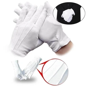 Adult White Formal Gloves Men Tuxedo Guard Parade Santa 22 sale 2025~ P0T1 - Picture 1 of 12
