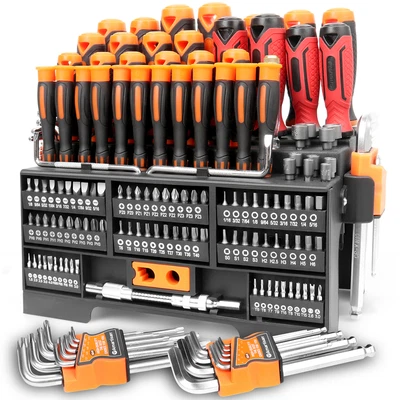 146PC Magnetic Screwdriver Set w/Plastic Racking Organize ‎Chrome Vanadium Steel - Image 1 of 4