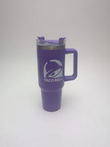 Live Mas Taco Bell 40 Unzen Becher Edelstahl Lila Tasse Becher groß ohne Strohhalm - Bild 1 von 6