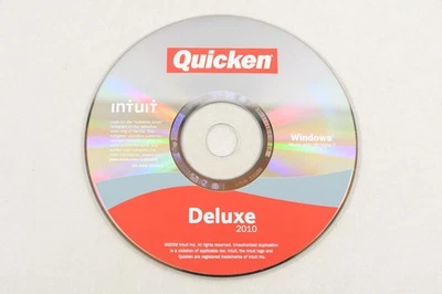 Disc Only INTUIT QUICKEN DELUXE 2010 CD For Windows XP Vista 7 PC Software - Image 1 of 4
