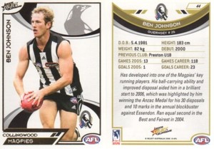 SELECT 2006 SUPREME AFL COMMON CARDS POSTAGE COMBINED