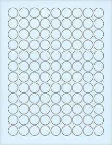 6 SHEETS 3/4" CIRCLE BLANK BLUE 648 STICKERS LABELS~FITS CHOC.KISSES BOTTOMS TOO - Picture 1 of 1