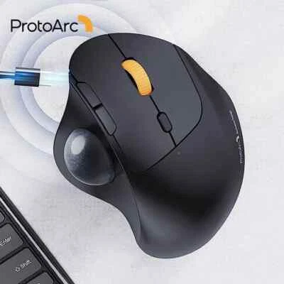 Wireless Trackball Mouse 2.4G Ergonomic Rollerball Mouse Rechargeable Bluetooth - Image 1 of 4