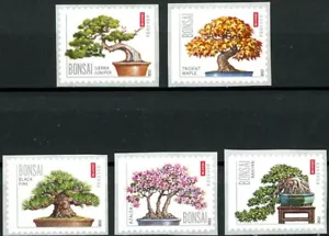 Bonsai Trees 5 MNH Stamps On Original Backing Scott's 4618 4619 4620 4621 & 4622 - Picture 1 of 2