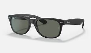 Ray-Ban New Wayfarer Classic Matte Black Polarized 52 mm Sunglasses