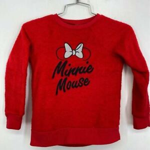 Minnie Mouse Disney Jumping Beans Girls Sweatshirt Red Faux Fur Long Sleeve 6