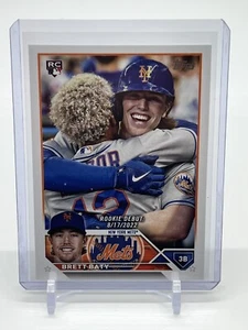2023 Topps Baseball Update Series Brett Baty RC Rookie Debut New York Mets - Picture 1 of 2