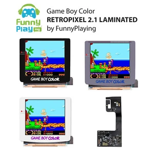 FunnyPlaying RetroPixel V2.1 Laminated IPS Kit für Game Boy Color GBC Backlight - Foto 1 di 25