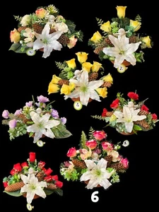 TK23.25. Steckschale Allerheiligen Gesteck Grabgesteck Gedenken Grabschmuck - Bild 1 von 16