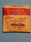 Vintage Longines 9LT watch mainspring NOS (Tee End)