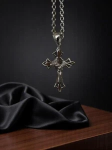 Gothic Crucifix Necklace,Jesus Cross Pendant for Faithful Style Lovers,Bold Fait - Bild 1 von 15