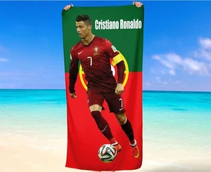 Cristiano Ronaldo Portugal Football Beach Towel Soccer Gift - Picture 1 of 5