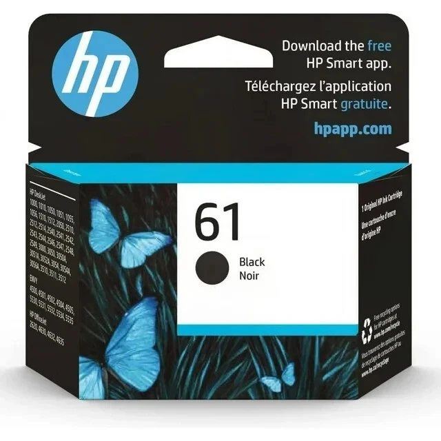 HP 61 Black Original Ink Cartridge, ~170 pages, F6U62AN#140 - Image 1 of 1