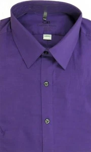 Geoffrey Beene Comfort Stretch Slim Fit Dress Shirt Solid Purple 17 32/33 - Picture 1 of 3