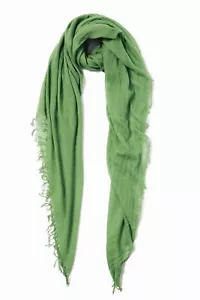 Chan Luu Soft Cashmere and Silk Scarf Wrap in Solid ENGLISH IVY GREEN BRH-SC-140 - Picture 1 of 3