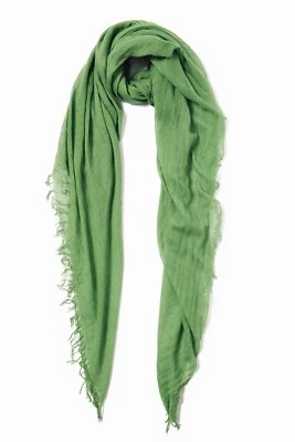 Chan Luu Soft Cashmere and Silk Scarf Wrap in Solid ENGLISH IVY GREEN BRH-SC-140 - Image 1 of 3