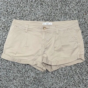 Pantalones Cortos Abercrombie & Fitch Caqui Puños Plisados Informales Todos los Días Para Mujer 28 - Imagen 1 de 5