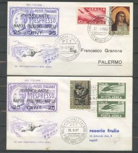 Annullo tematico ITALIA - 1967 - LOTTO/18341A - 50° VOLO NAPOLI PALERMO NAPOLI - - Imagen 1 de 2