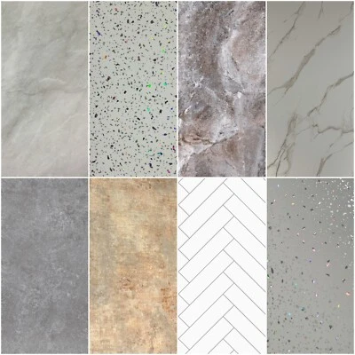 Shower Panels 1000mm Wide x 2.4m Large Bathroom Wet Wall Cladding PVC 10mm Thick - Image 1 of 4