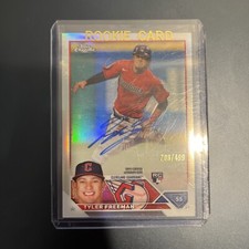 2023 TOPPS CHROME TYLER FREEMAN ROOKIE ON-CARD AUTO REFRACTOR SP #/499 GUARDIANS