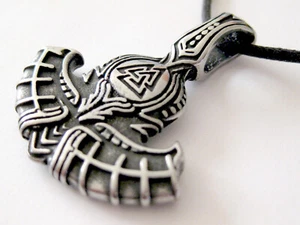 Thors Hammer Anhänger Edelstahl  Wikinger 316L Mjölnir beidseitig /  x882 - Picture 1 of 7