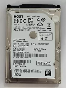 HTS721010A9E630, PN: 0J30563, MLC: DA6326, 14 NOV 15, HGST 1Tb 2.5" HDD - Bild 1 von 2