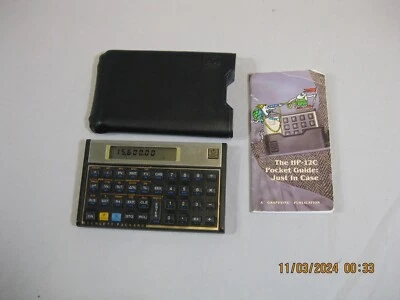 VINTAGE Hewlett Packard HP Financial Calculator 12C with Case & Guide Business - Image 1 of 2