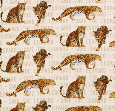 Tela Feline Drive FLANELA Super Acurrucada Salvar al Leopardo - Se Vende por Yarda Foto 1 de 4